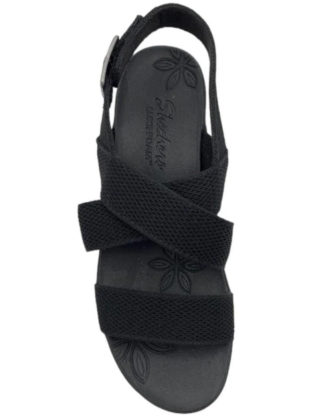 Skechers Pier-Lite Vegan Washable Sling-Back Wedges Night Owl Black - Medium - Picture 2 of 3